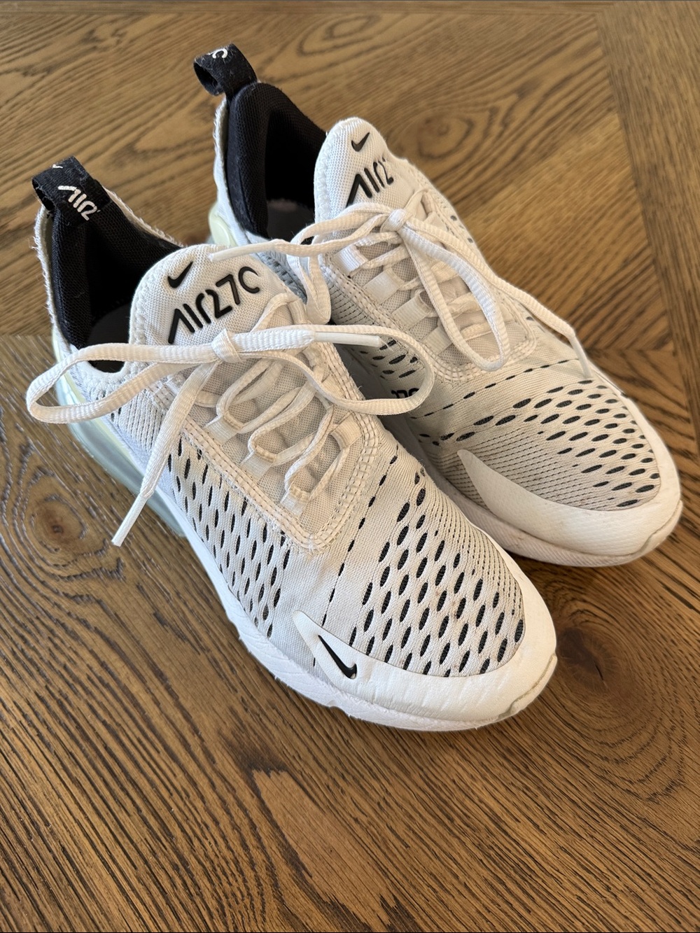 Women’s Air Max 270 White with Black Accents Sneakers